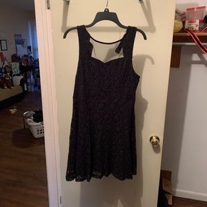 Mesh top black short dress